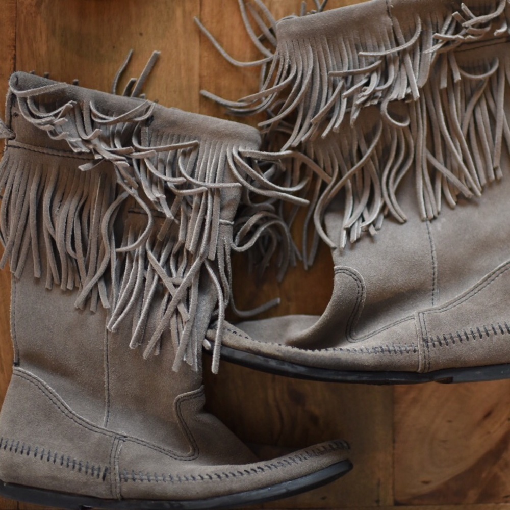 Minnetonka Tall Fringe Boots